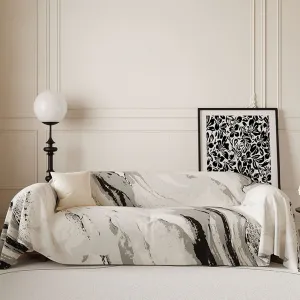 Marble Drift Linen Sofa Cover