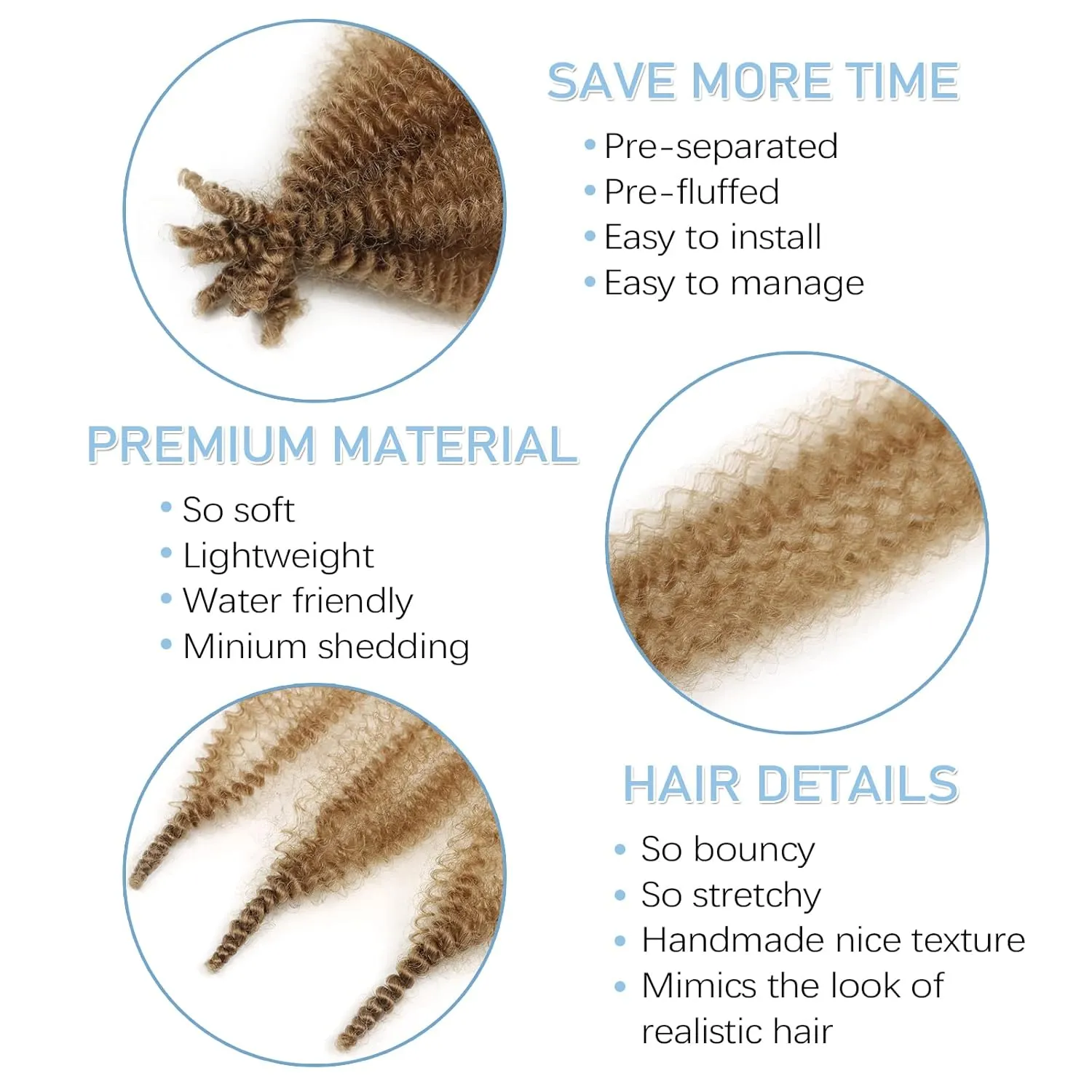 Marley Twist Braiding Hair 12 Inch Marley Hair for Soft Faux Locs Spring Twist hair Passion Twist Hair Butterfly Locs Crochet Hair for Black Women Kinky Twist Hair for Braiding(6 Packs,27#)
