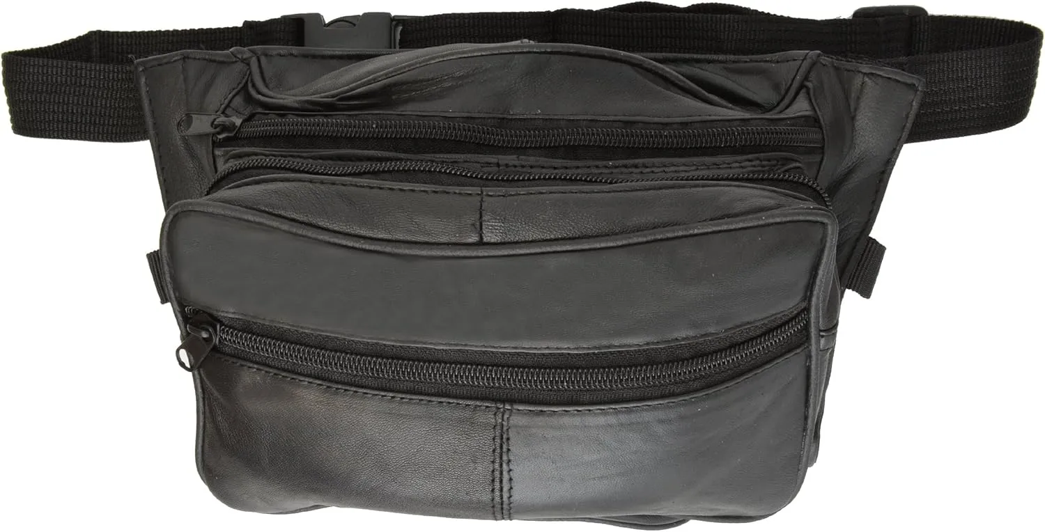 MARSHAL Genuine Leather Concealed Carry Fanny Pack - Gun Conceal Purse for Men & women