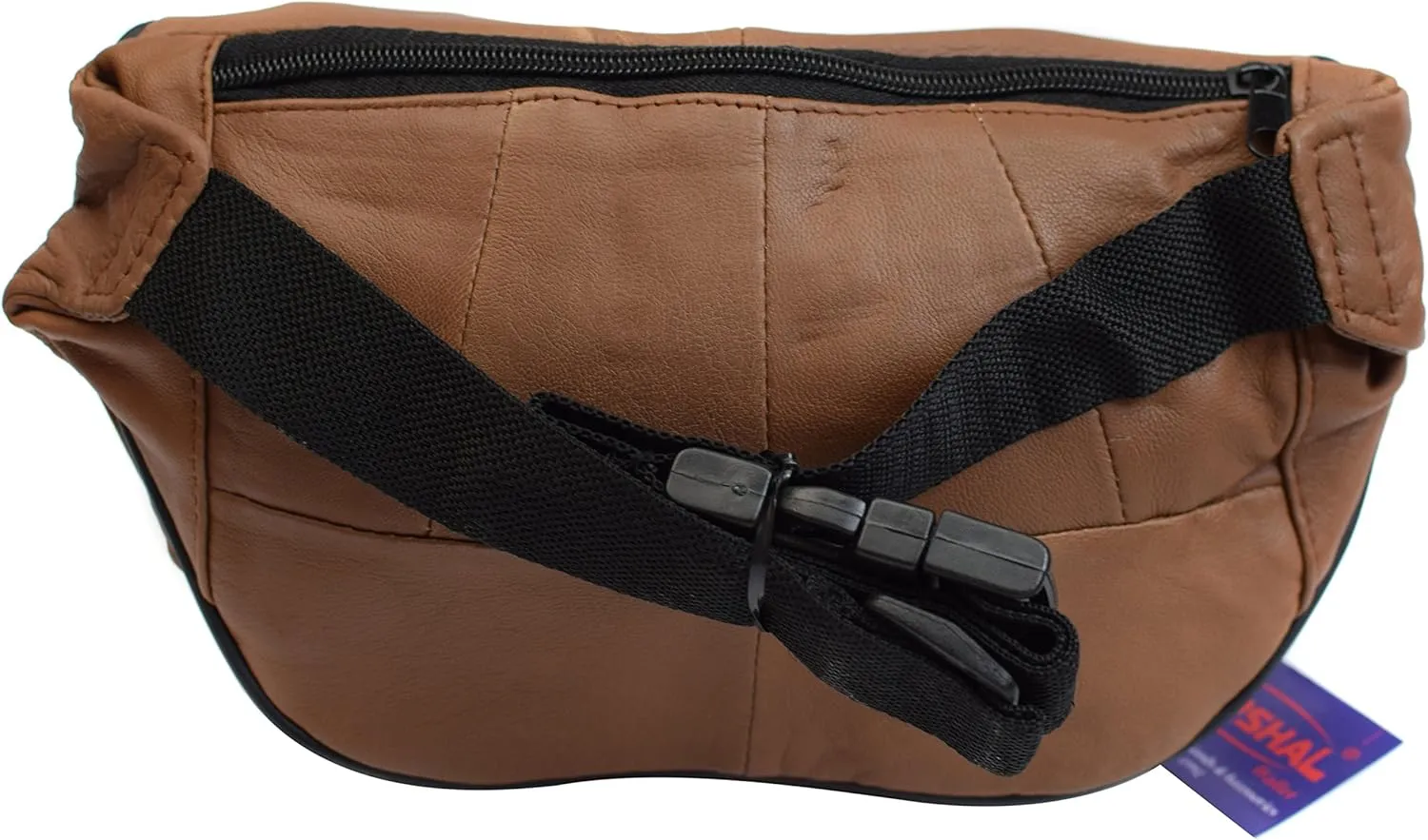 MARSHAL Leather Waist pack, Belt Pouch, Fanny Pack, Bumbag (Light Brown)