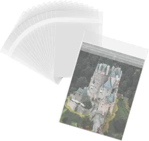 Mat Board Center, 11"x14" Crystal Clear Sleeves, Resealable Polypropylene Storage Bags with Flap Fit for 11x14 Photo Mat, Photos & Prints - 100 Pack