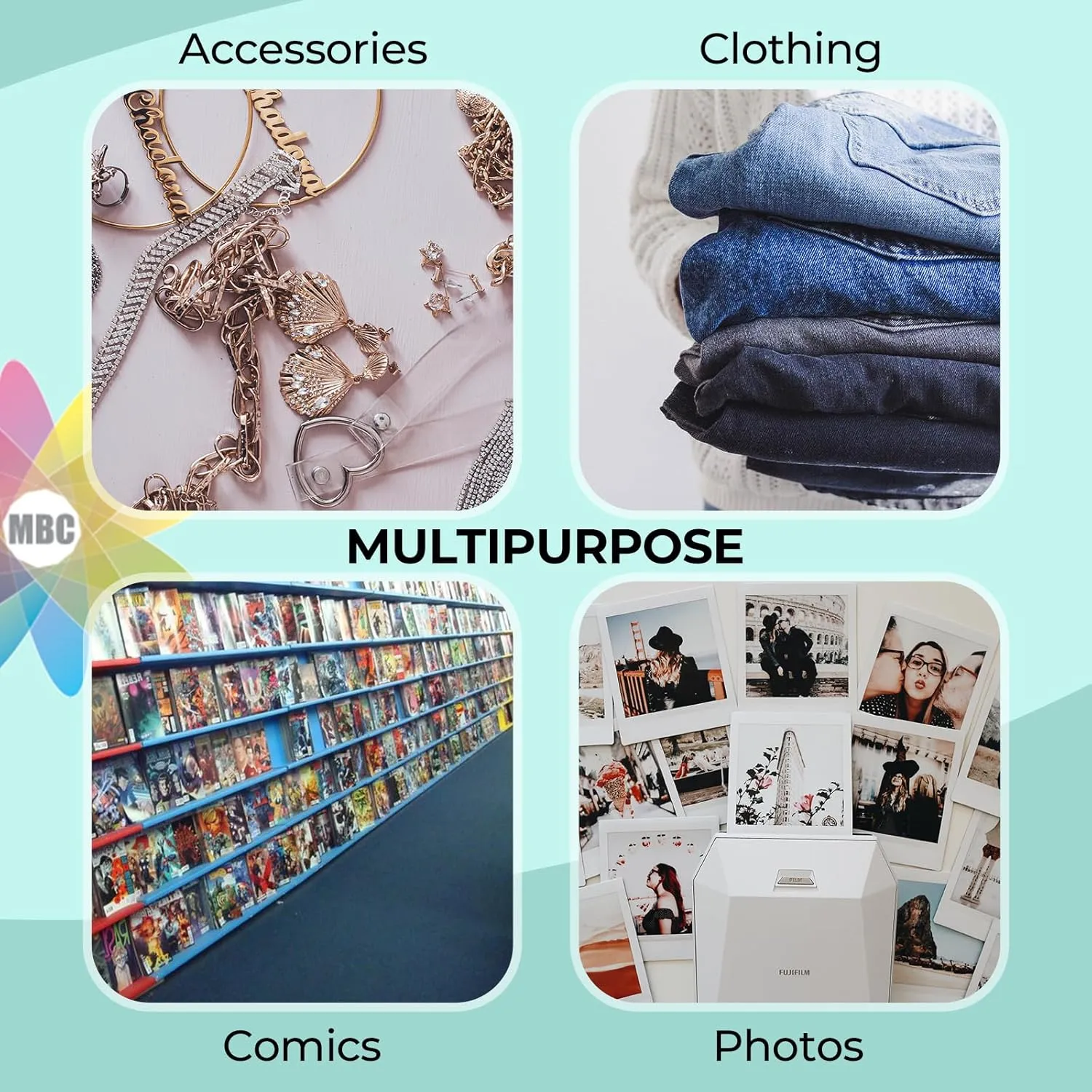 Mat Board Center, 11"x14" Crystal Clear Sleeves, Resealable Polypropylene Storage Bags with Flap Fit for 11x14 Photo Mat, Photos & Prints - 100 Pack