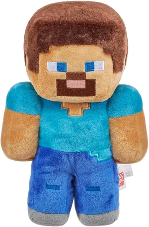 Mattel Minecraft Basic Plush Character Soft Dolls, Video Game-Inspired Collectible Toy Gifts for Kids & Fans Ages 3 Years Old & Up