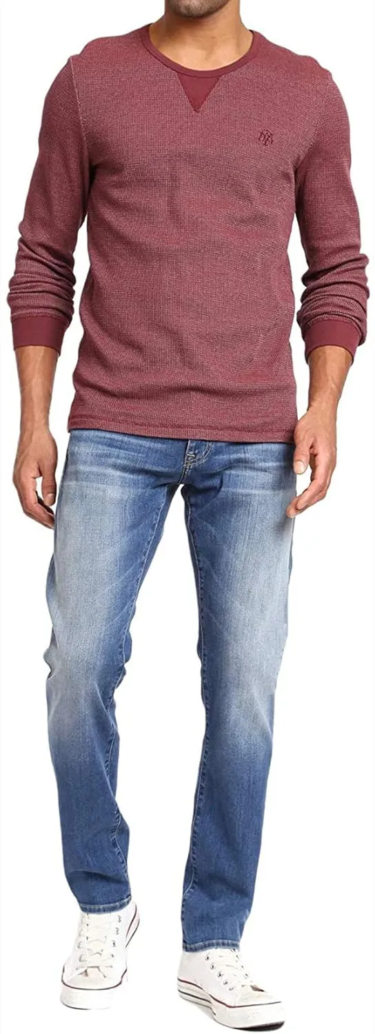 Mavi Jake Men's Regular Rise Slim Leg Jeans, Slim Fit Jeans for Men, Mid Foggy Williamsburg, Medium Wash Blue Men's Jeans, 36 x 30