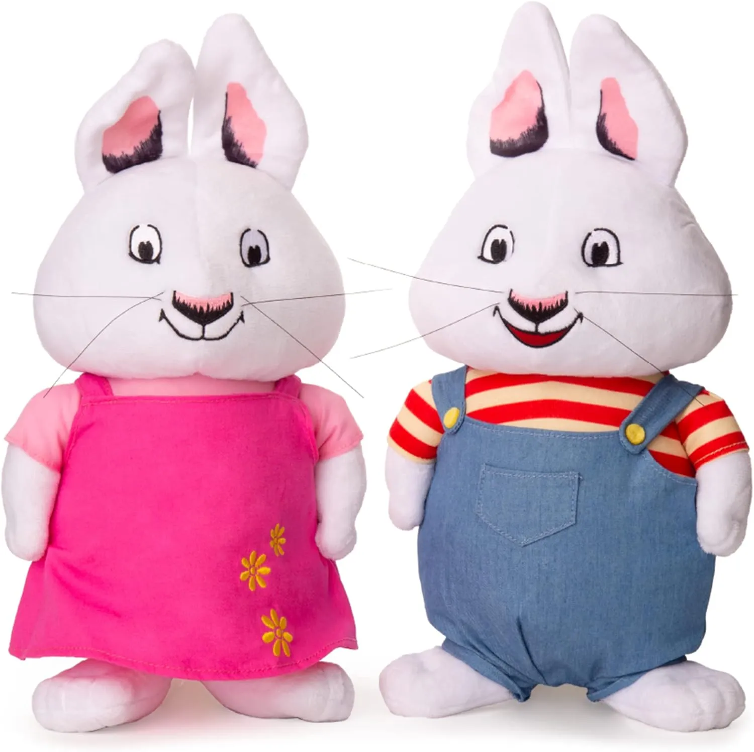 Max & Ruby Plush Toys - Two Pack of Both Characters - 12 Inches - Collectible Plush Stuffed Toy for Kids - Officially Licensed - Easter Basket Stuffer