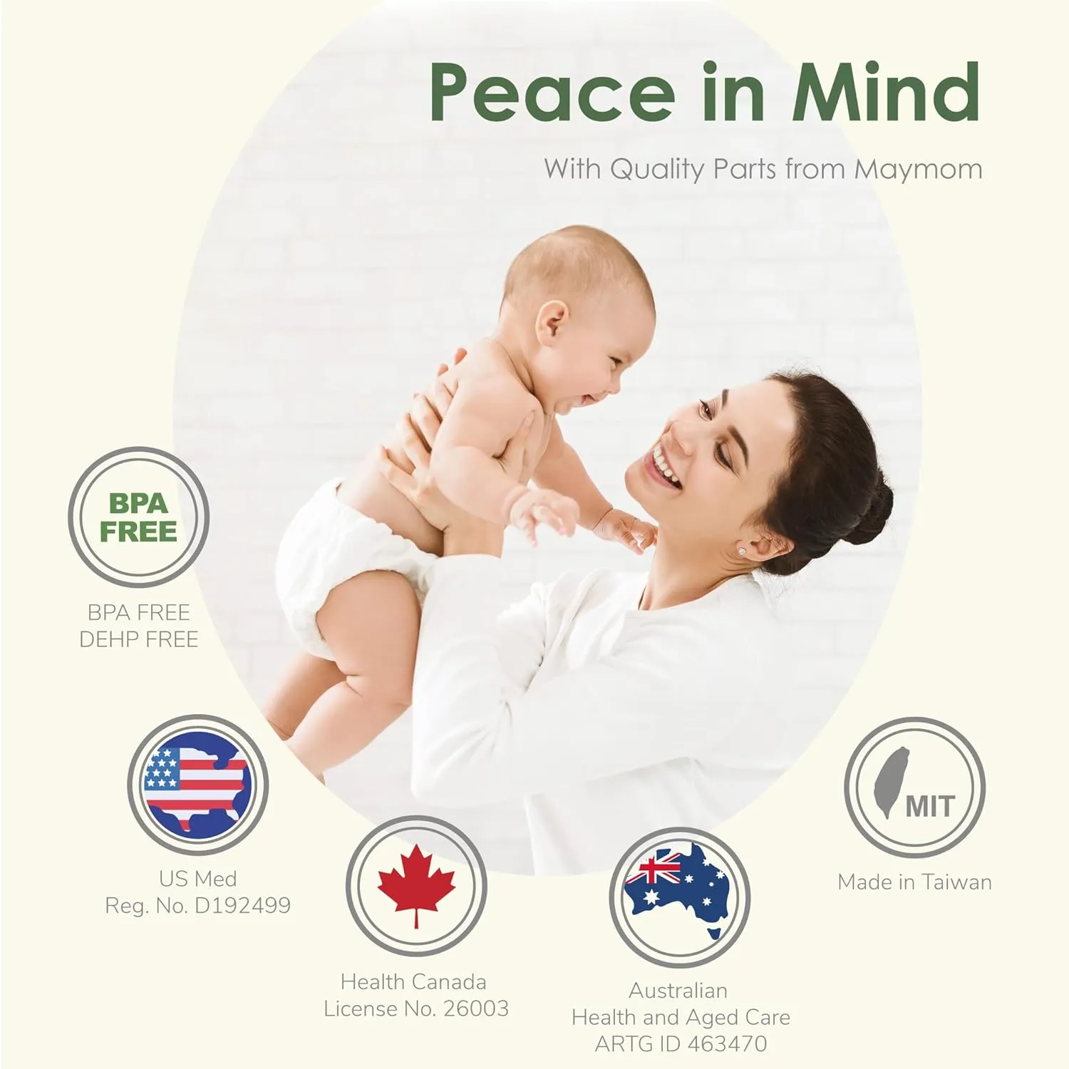 Maymom Wide Neck Breastmilk Collection n Storage Bottle 5.4 oz; Re-markable SureSeal Disc. Compatible with Spectra S2 Spectra S1 Spectra 9 Plus.
