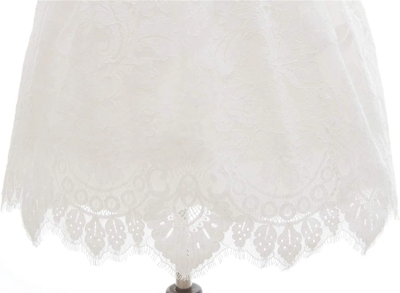 Meiqiduo Baby Girls Lace Dress Christening Baptism Gowns Outfit with Bonnet