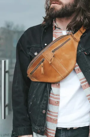 Men Vintage Leather Small Bag, Genuine Leather Travel Small Purse