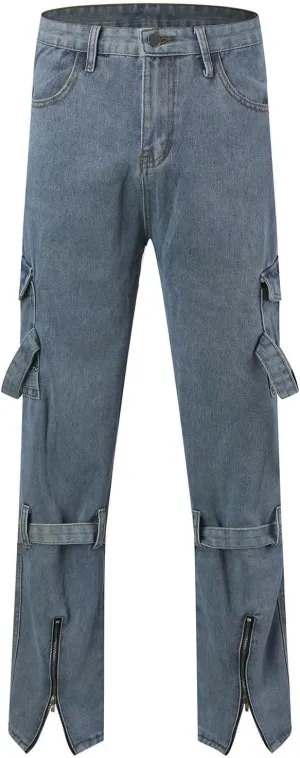 Mens Baggy Jeans for Men Y2k Skater Vintage Denim Pants Casual Wide Leg Jeans Loose Fit Denim Streetwear Hip Hop Jean