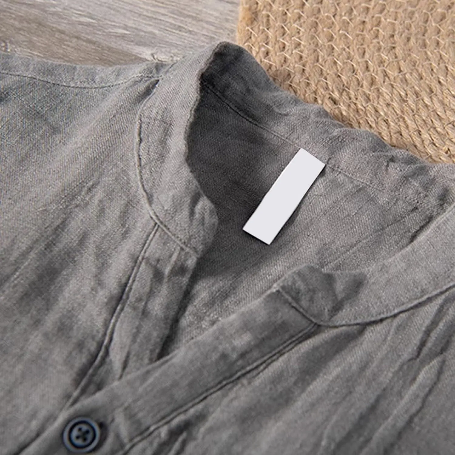 Mens Casual Shirts Short Sleeve Casual Summer 2025 Basic T Shirts Button Down V Neck Vintage Lightweight Tee Tops
