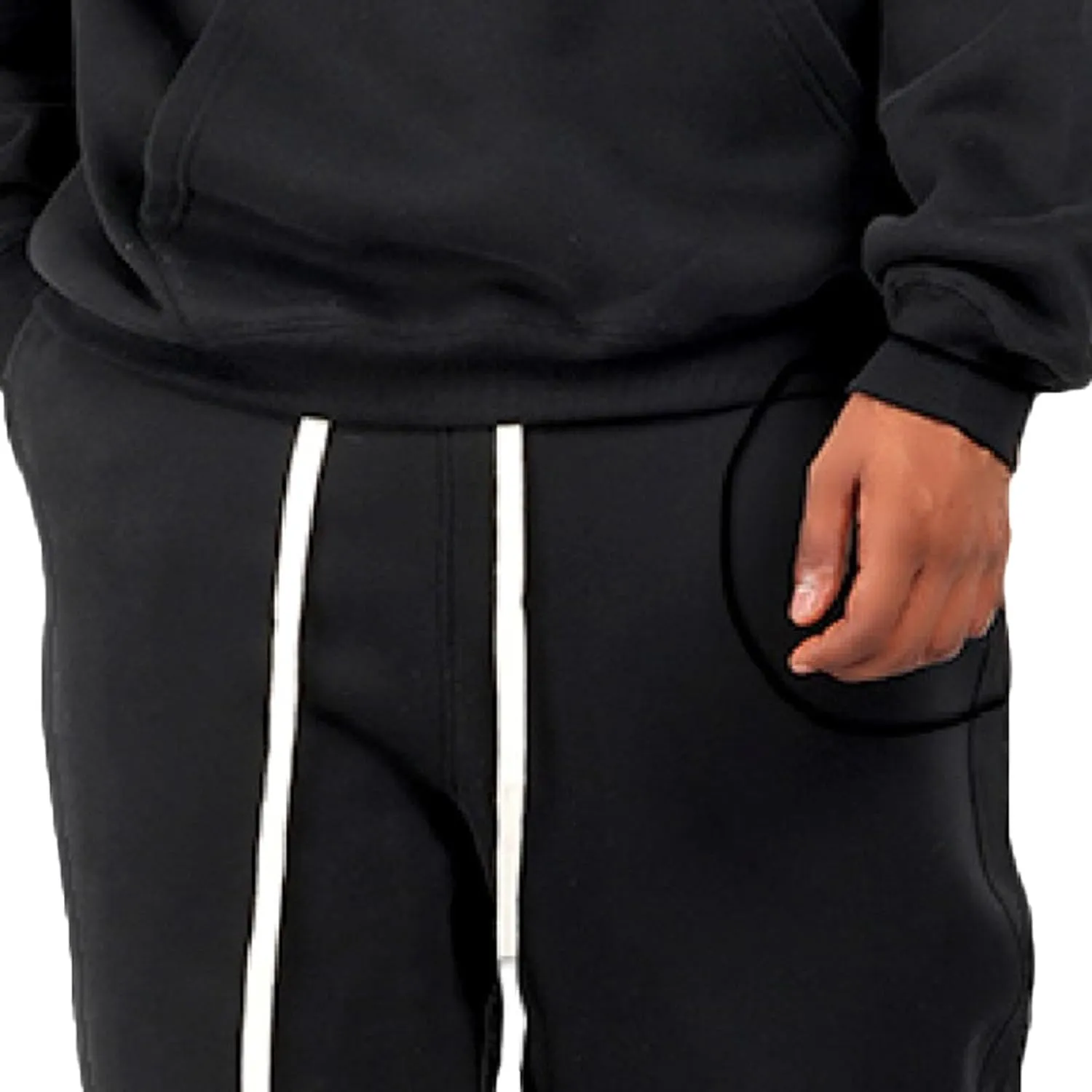 Men's Cotton Straight Leg Workout Pants Loose Fit Solid Drawstring Trousers Casual Athletic Outdoor Fall Pants