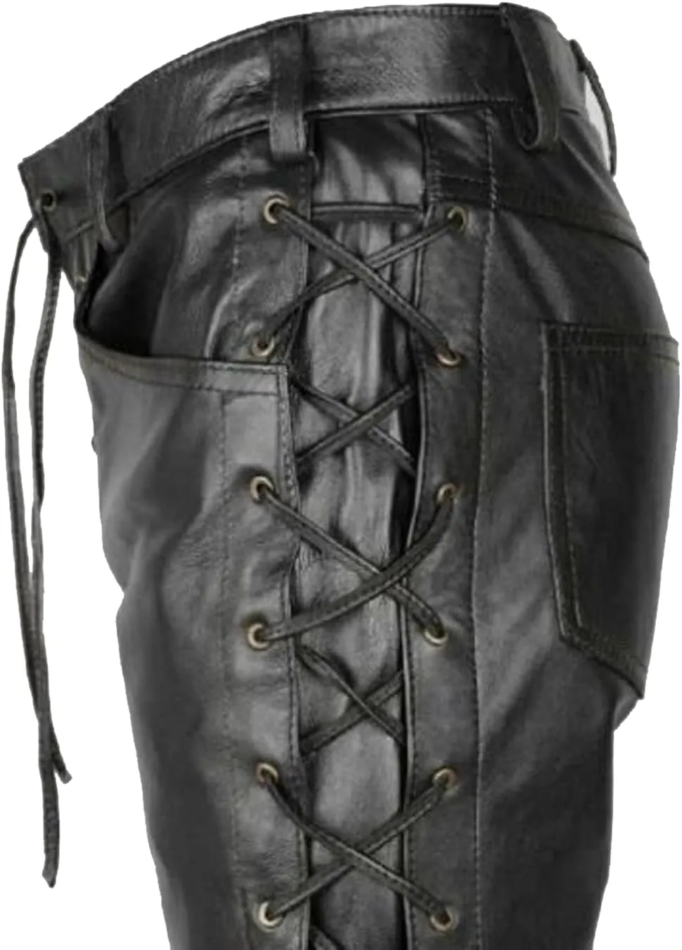 Men's Fashion Genuine Suede Leather Pant Trousers American Native Grain Leather Pants Style Lederhosen