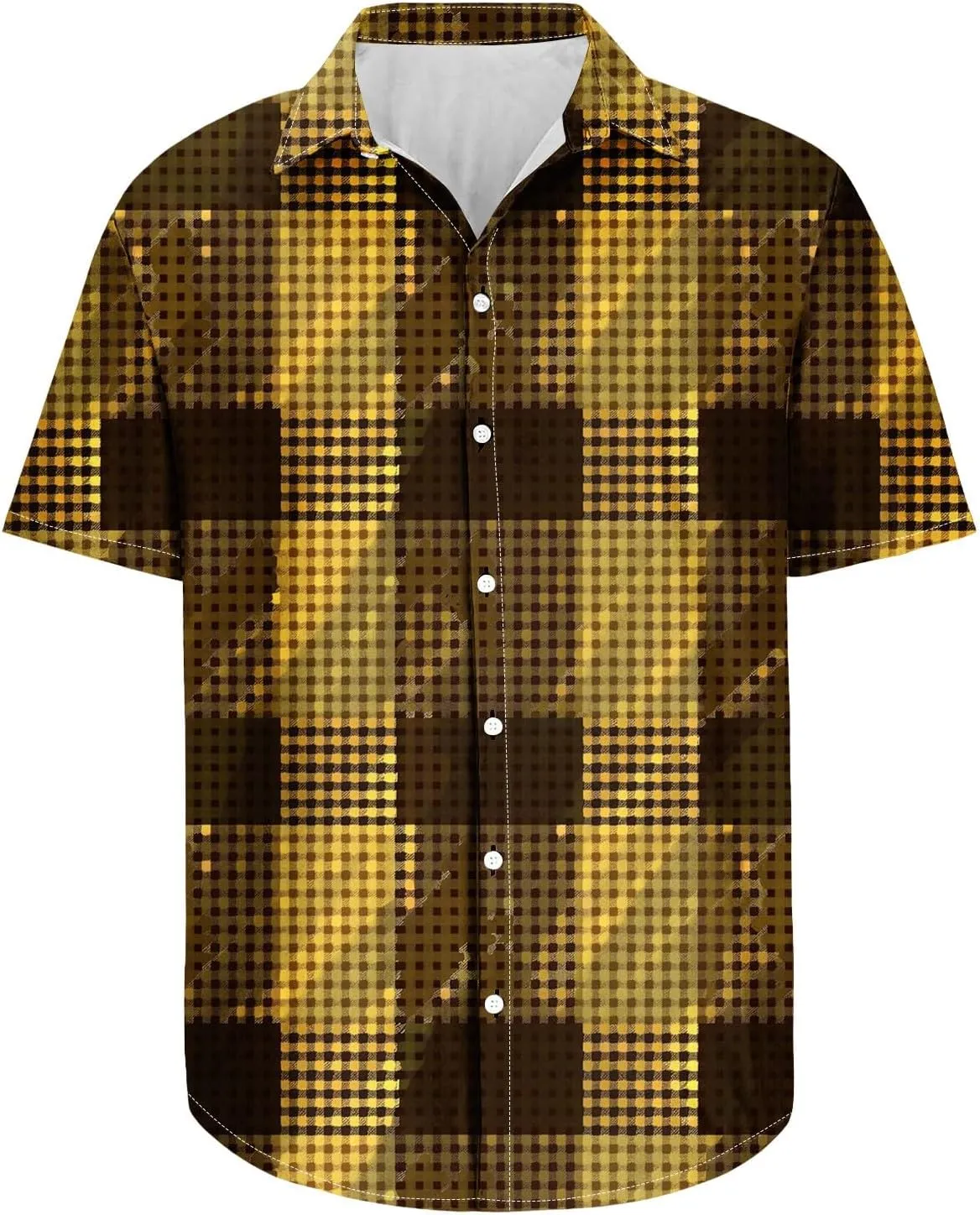 Mens Funky Hawaiian Bowling Shirts Holiday Vacation Shirt Button Down Vintage Hippie Tshirts Summer Tops