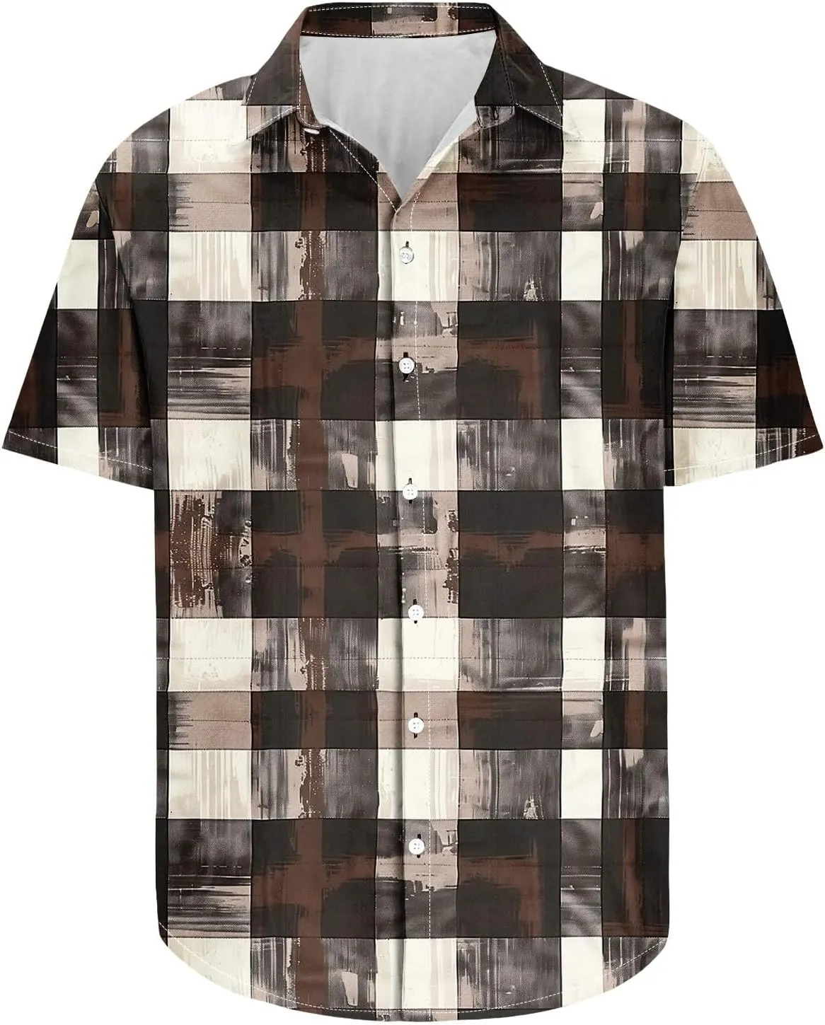 Mens Funky Hawaiian Bowling Shirts Holiday Vacation Shirt Button Down Vintage Hippie Tshirts Summer Tops