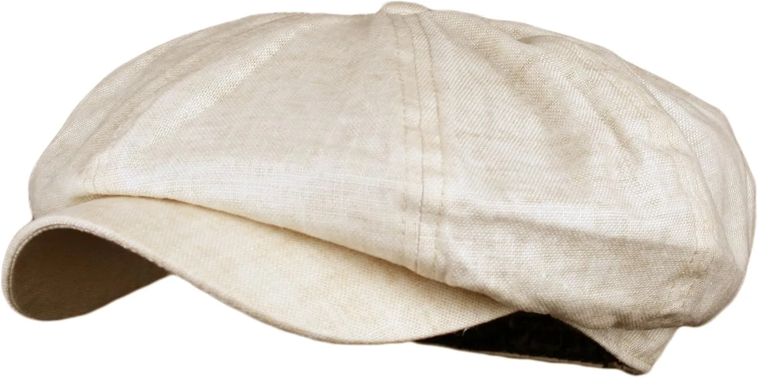 Men's Linen 8 Panel Applejack Gatsby Newsboy Ivy Hat