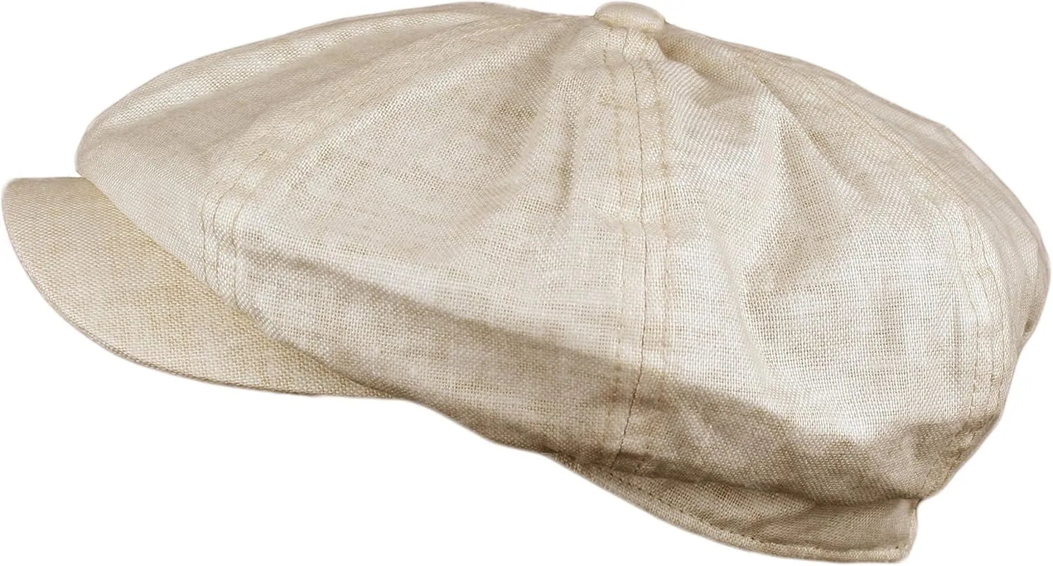 Men's Linen 8 Panel Applejack Gatsby Newsboy Ivy Hat