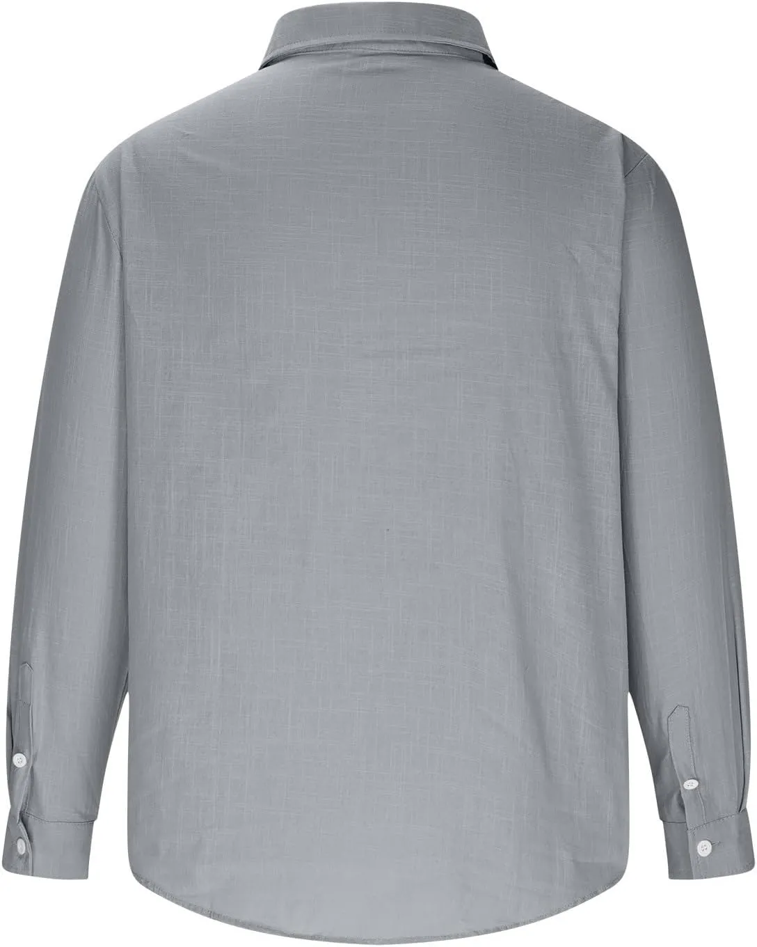 Men's Linen Polos Shirts Long Sleeve Hippie Casual Beach T-Shirt Casual Regular Fit Golf Shirt with Collar