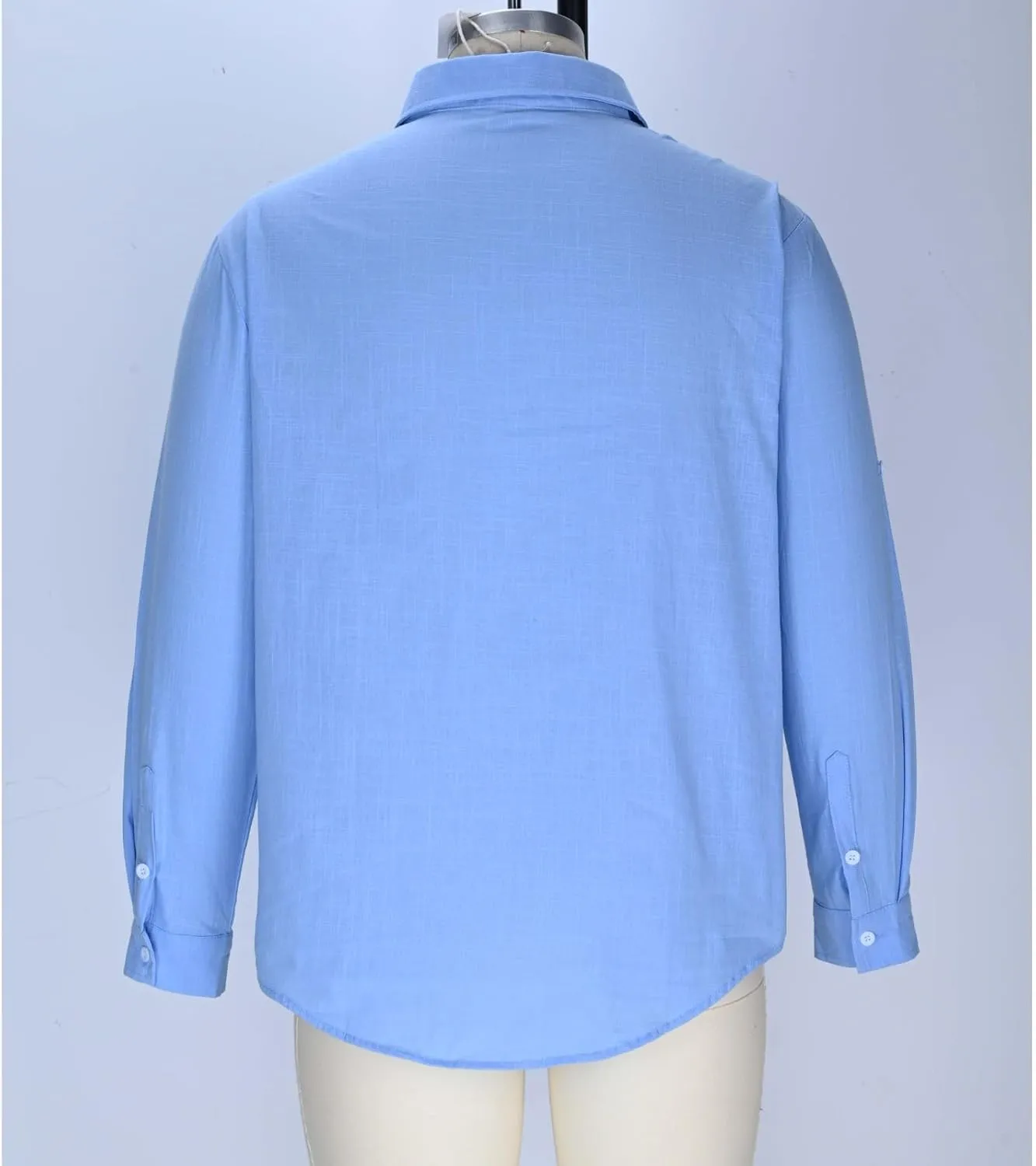 Men's Linen Polos Shirts Long Sleeve Hippie Casual Beach T-Shirt Casual Regular Fit Golf Shirt with Collar