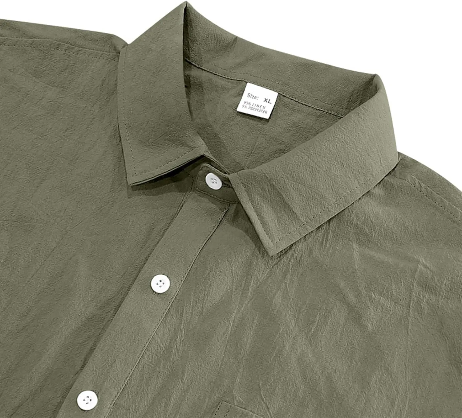Men's Linen Shirts Short Sleeve Button Down Shirts Casual Summer Beach Linen Shirt Holiday Wedding Hawaiian Shirt