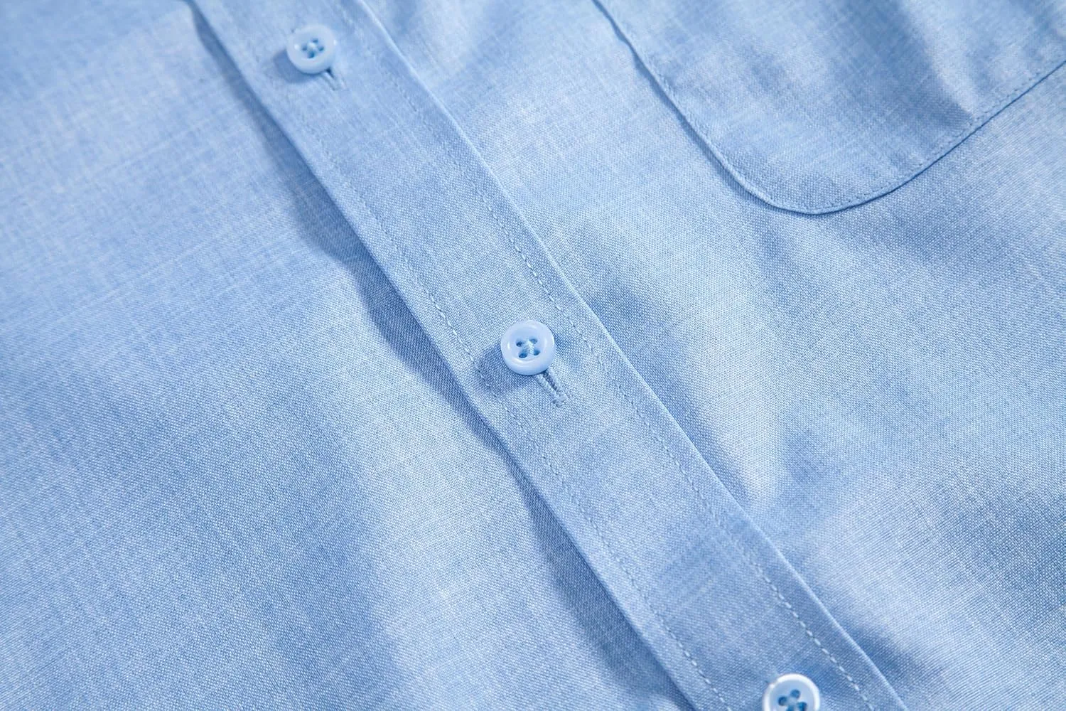 Men’s Long Sleeve Banded Collar(Mandarin Collar) Casual Linen Blended Shirts with Pocket