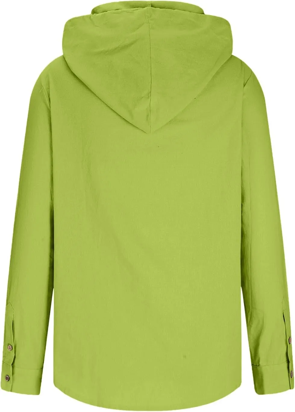 Men's Long Sleeve Button Down Hoodie Shirts Dressy Casual 2024 Rolled Up Sleeve Drawstring Hooded Shirt Tops
