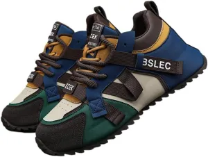Men's Plus Size Fashion Sneakers - Versatile, Non-Slip Casual Shoes for All Seasons, Lace-Up with Faux Leather Upper