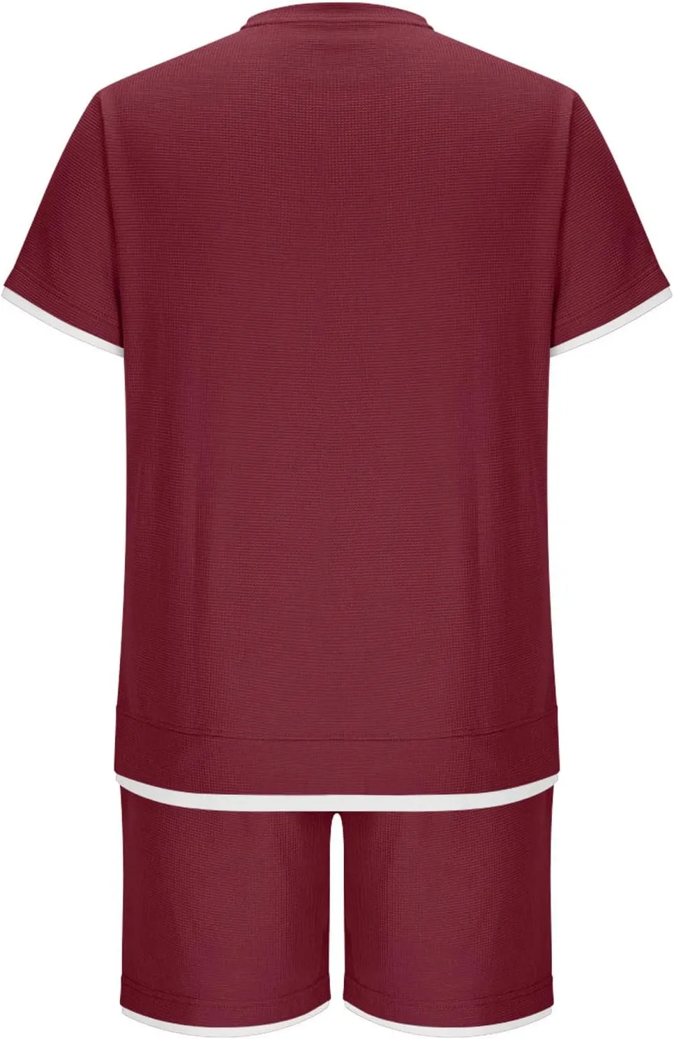 Mens Short Sets 2 Piece Outfits Stylish Textured Summer Lounge Clothing Sets T-Shirt and Shorts Athletic Tracksuit