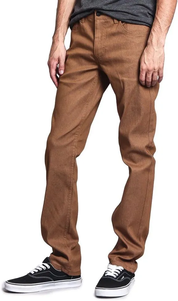 Men's Slim Fit Unwashed Raw Denim Jeans DL980
