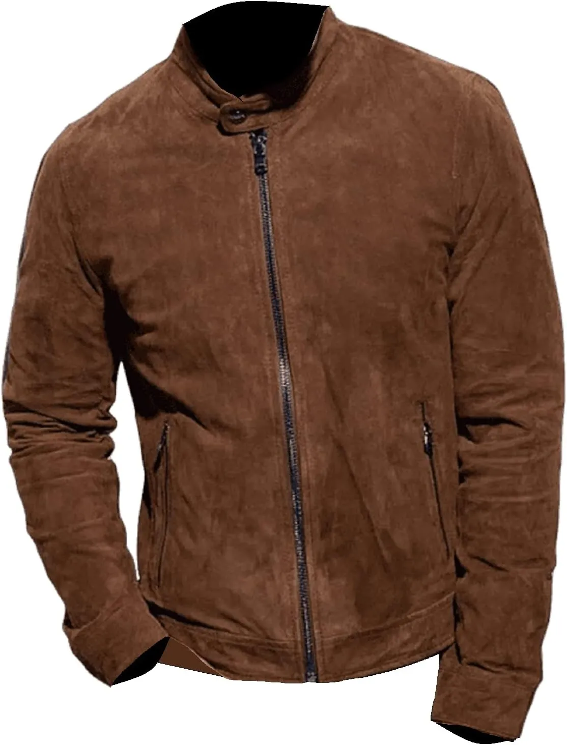 Men's Suede Leather Jacket | Men's Fashion Stylish Suede Leather Jacket