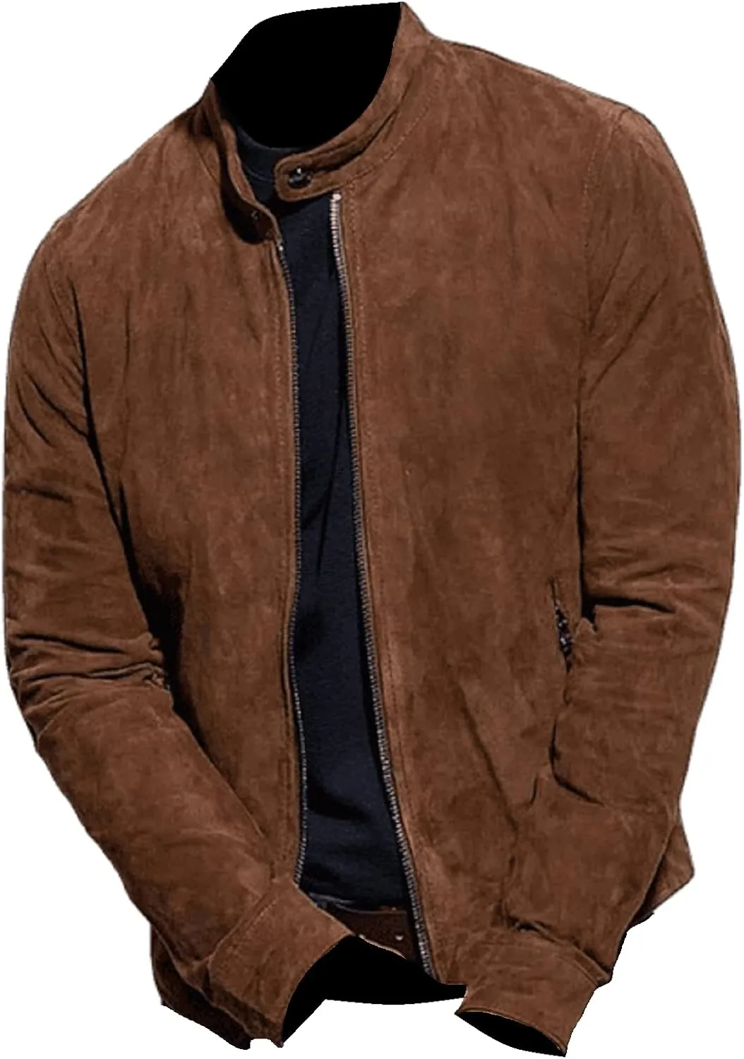 Men's Suede Leather Jacket | Men's Fashion Stylish Suede Leather Jacket
