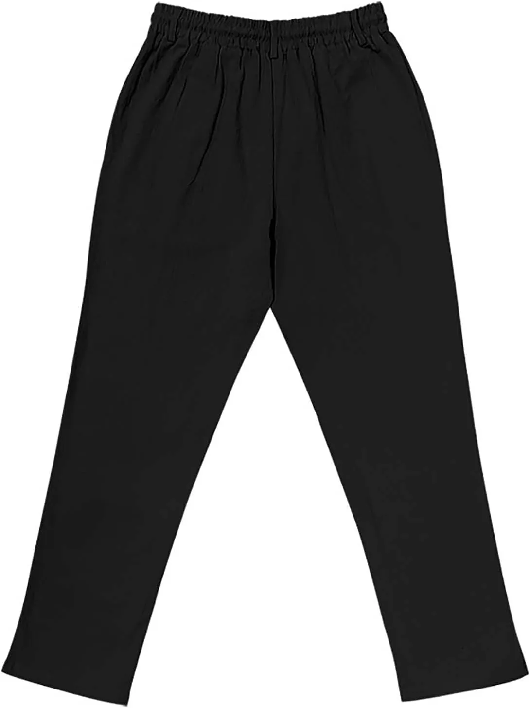 Mens Summer Beach Linen Pants Drawstring Elastic Waist Button Down Casual Trousers Lightweight Loose Fit Yoga Pants