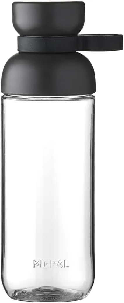 Mepal - Water bottle Vita - Two openings for extra drinking convenience - Refillable drinking bottle - Sports water bottle - 500 ml - Nordic black