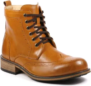 Metrocharm MC002 Men's Lace Up Wing Tip Formal Dress Casual Fashion Boots