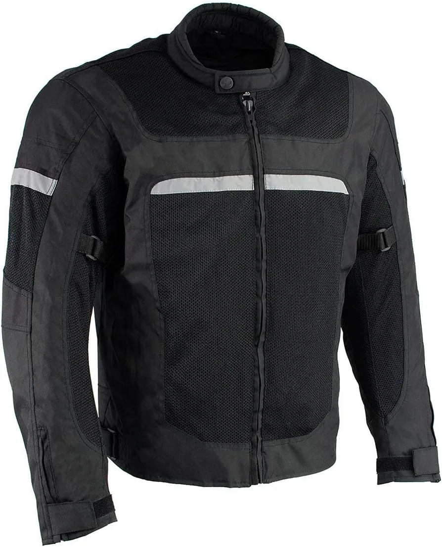Milwaukee Leather Men's All Season Textile CE Armored Motorcycle Racer Jacket