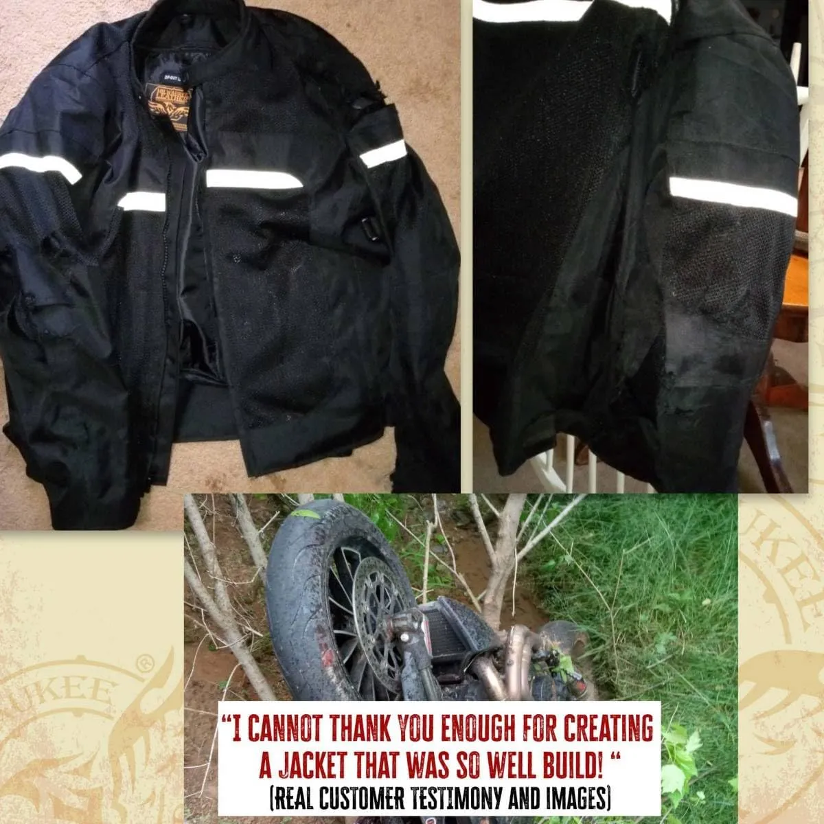 Milwaukee Leather Men's All Season Textile CE Armored Motorcycle Racer Jacket