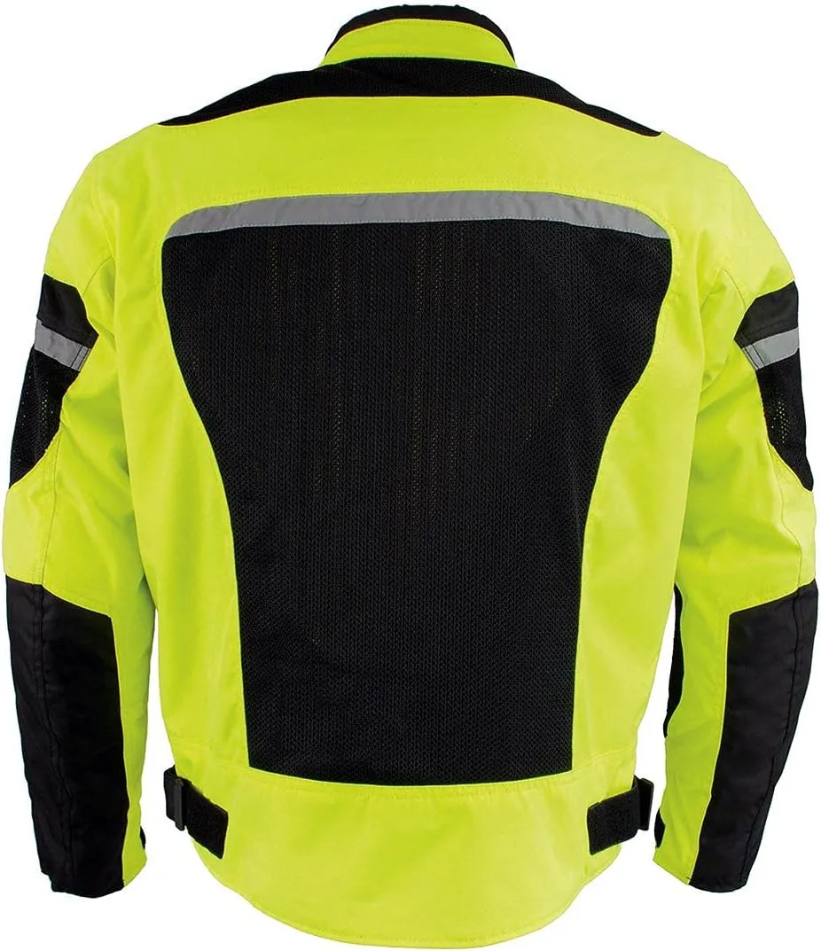 Milwaukee Leather Men's All Season Textile CE Armored Motorcycle Racer Jacket
