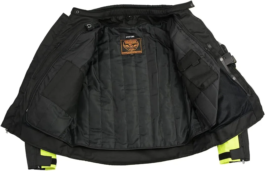 Milwaukee Leather Men's All Season Textile CE Armored Motorcycle Racer Jacket