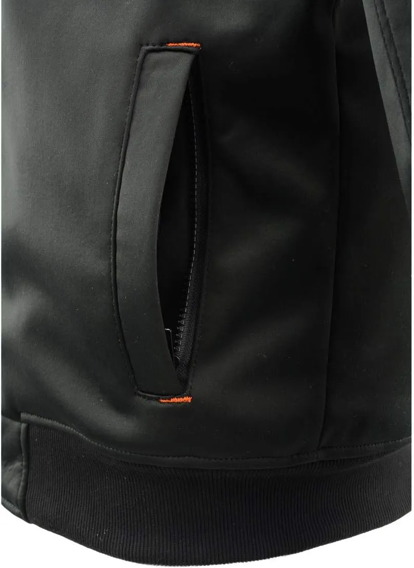 Milwaukee Leather MPM1764 Men's Black Soft Shell CE Armored Motorcycle Racing Style Hoodie Jacket w/Detachable Hood