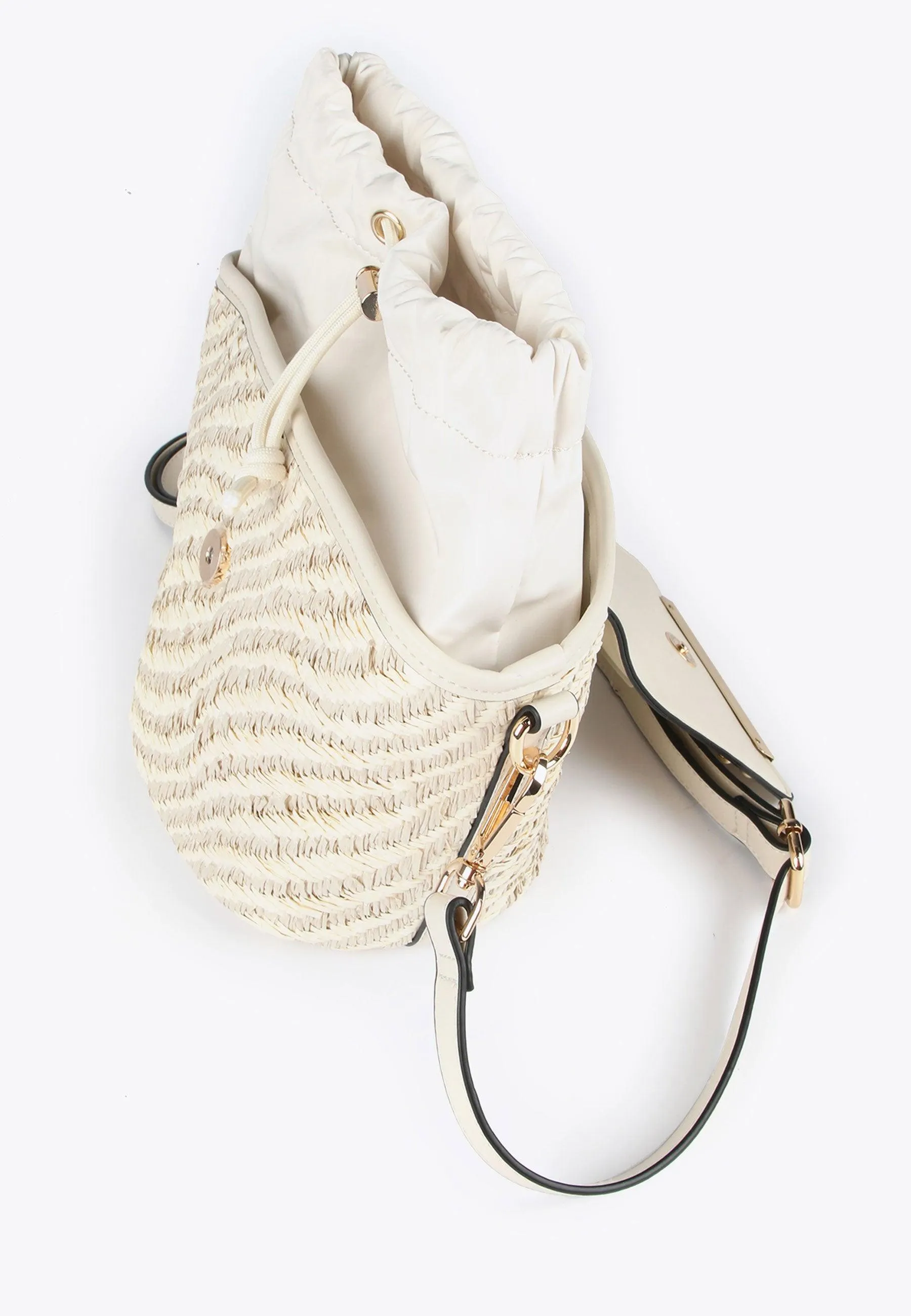 Mini basket-style crossbody bag