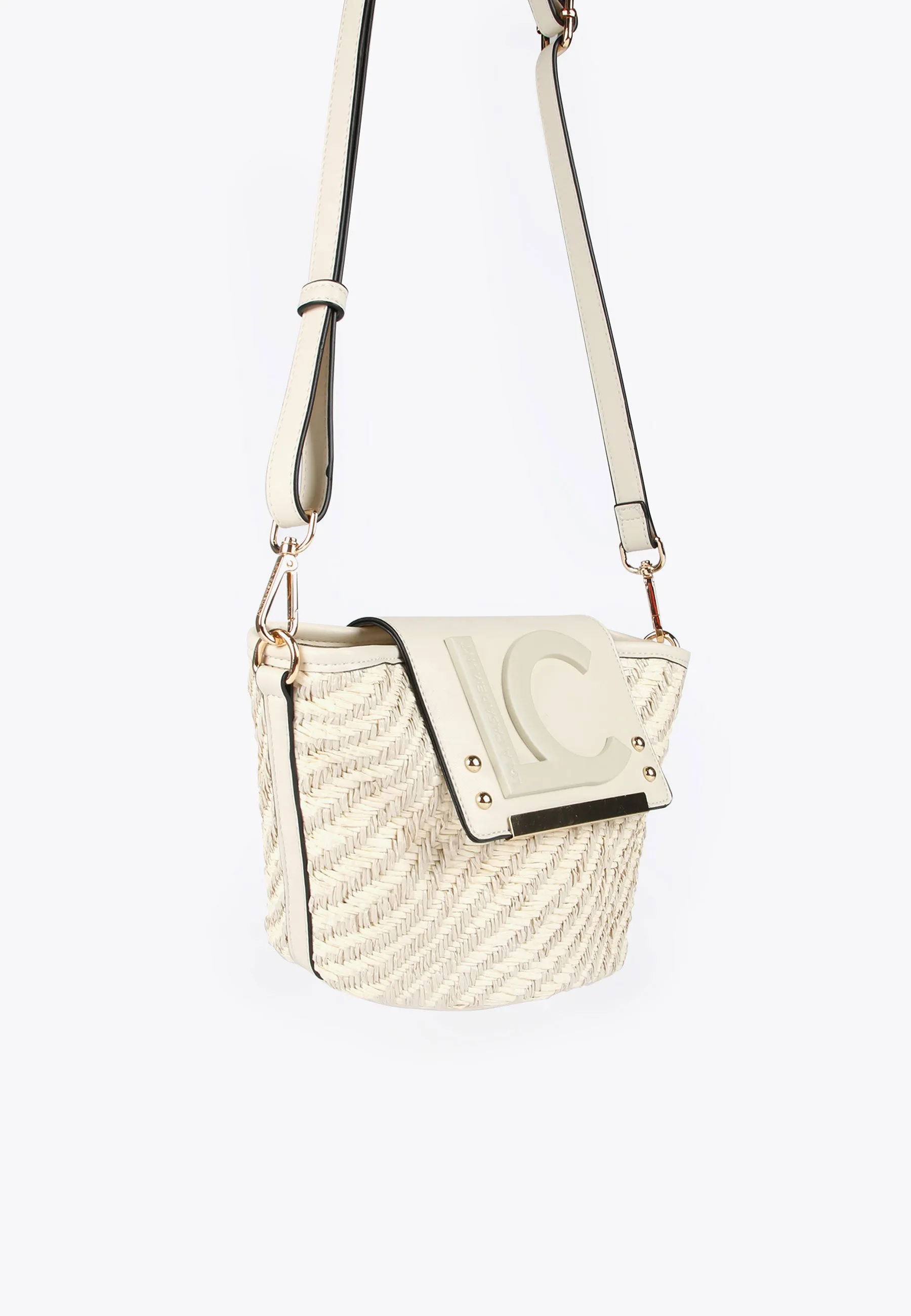 Mini basket-style crossbody bag