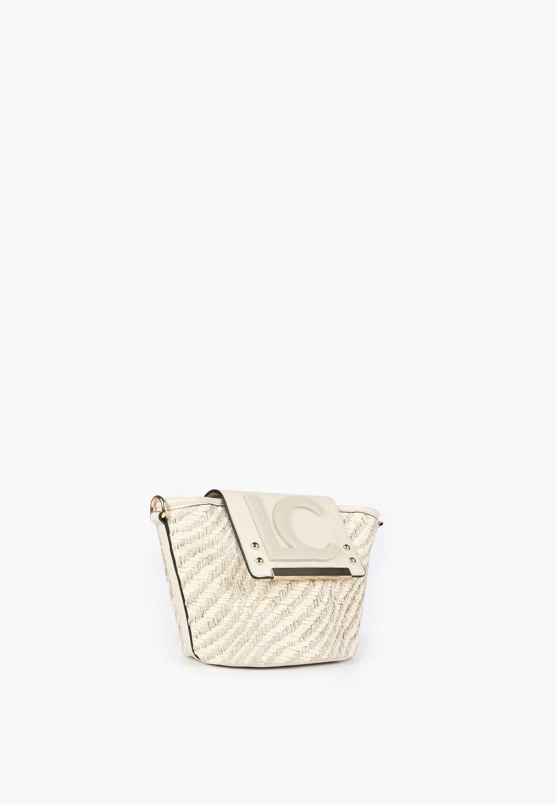 Mini basket-style crossbody bag