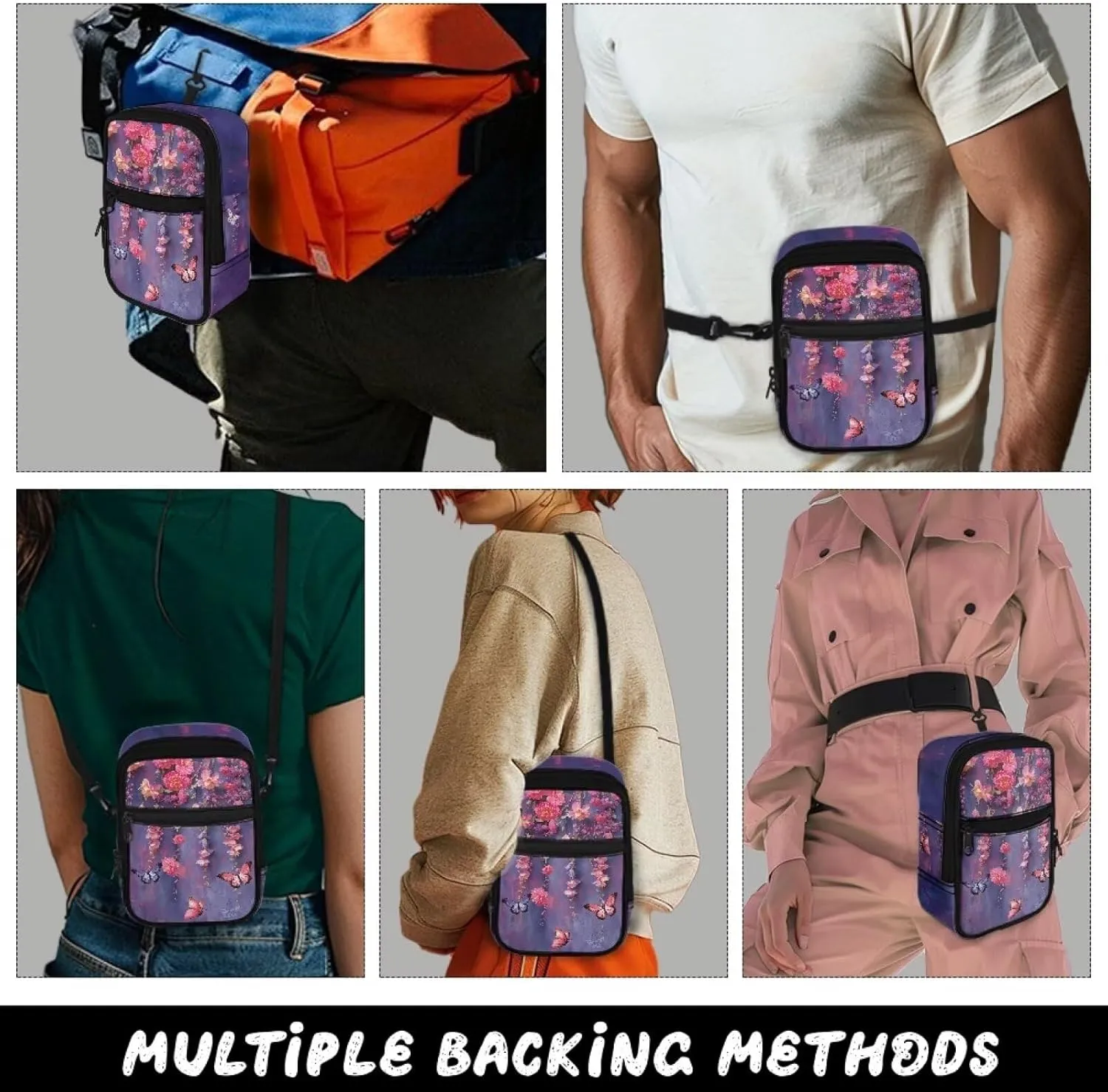 Mini Crossbody Shoulder Sling Bag Multi-Function Travel Pouch Bag Lightweight Stylish Cellphone Purse Wallet