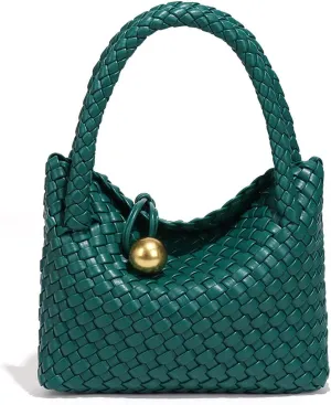 Mini Woven Women's Handbag Lightweight Luxury Vegan Leather Handle Fashion Business Daily Crossbody Bag
