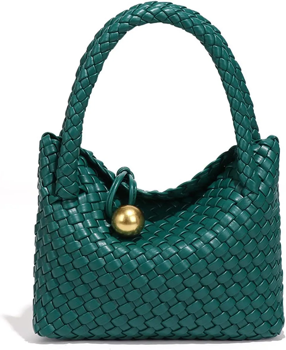 Mini Woven Women's Handbag Lightweight Luxury Vegan Leather Handle Fashion Business Daily Crossbody Bag