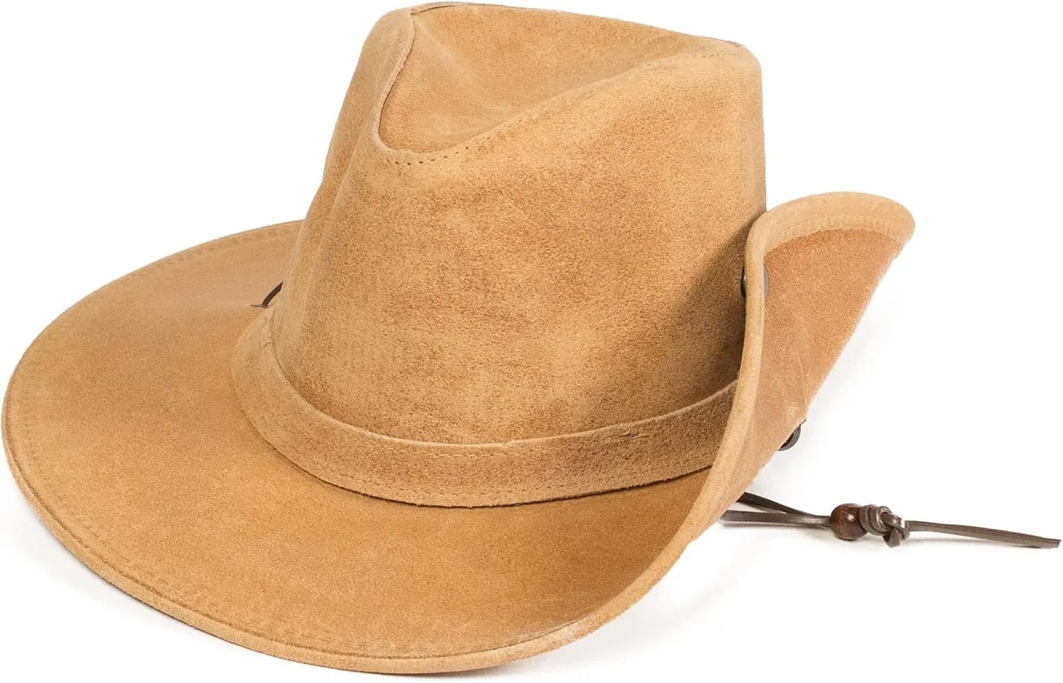 Minnetonka Women’s Aussie Hat-Waterproof Hat Designed with Distressed Ruff Leather, Adjustable Chin Strap and Side Snap