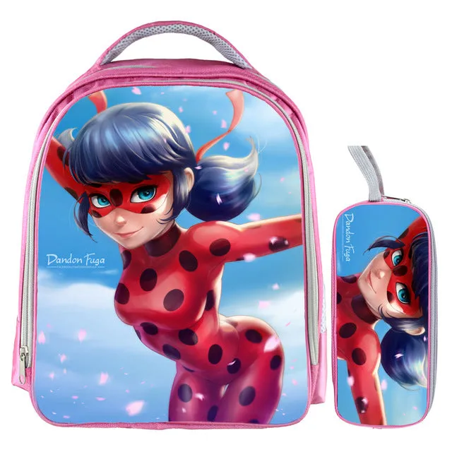 Miraculous Ladybug Marinette Cat School Bags