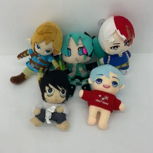 Mixed Anime Manga Cartoon Character Plush LOT Zelda's Link Used