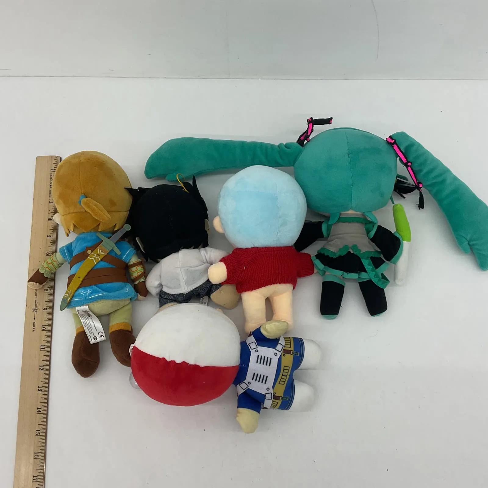 Mixed Anime Manga Cartoon Character Plush LOT Zelda's Link Used