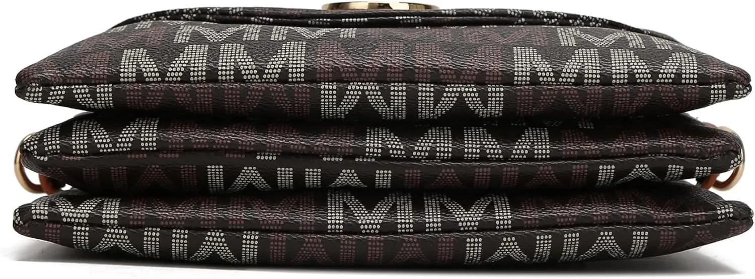 MKF Collection Crossbody Bag for Women Wristlet Strap, Vegan Leather Shoulder Bag Handbag Purse by Mia K