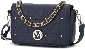 MKF Collection Crossbody Handbag for Women, Vegan Leather Shoulder bag Fashion Messenger Purse
